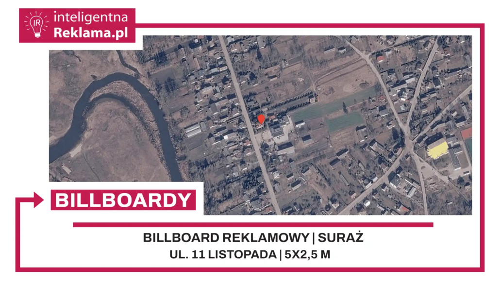 Lokalizacja reklamowa w Suraż przy ul. 11 listopada - powierzchnia 12,5 m²
