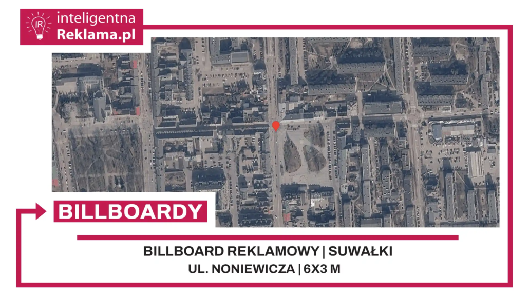 Lokalizacja reklamowa w Suwałki przy ul. Noniewicza - powierzchnia 18 m²