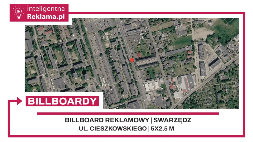 Lokalizacja reklamowa w Swarzędz przy ul. Cieszkowskiego - powierzchnia 12,5 m²
