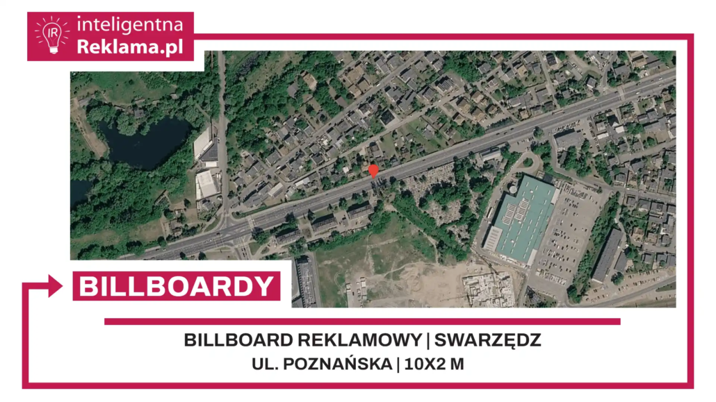 Lokalizacja reklamowa w Swarzędz przy ul. Poznańska - powierzchnia 20 m²