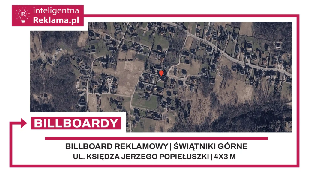 Lokalizacja reklamowa w Świątniki Górne przy ul. Księdza Jerzego Popiełuszki - powierzchnia 12 m²