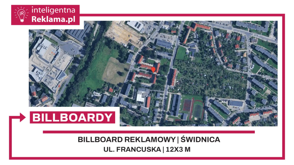 Lokalizacja reklamowa w Świdnica przy ul. Francuska - powierzchnia 36 m²