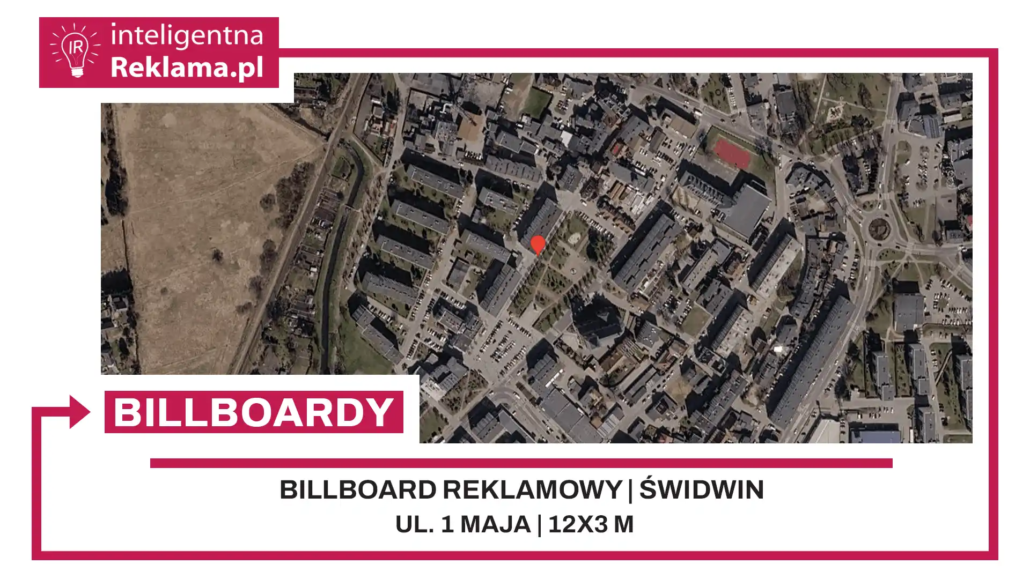 Lokalizacja reklamowa w Świdwin przy ul. ul. 1 Maja - powierzchnia 36 m²