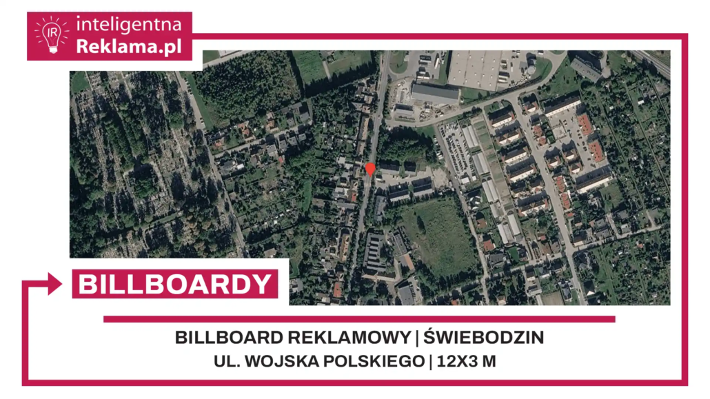 Lokalizacja reklamowa w Świebodzin przy ul. ul. Wojska Polskiego - powierzchnia 36 m²