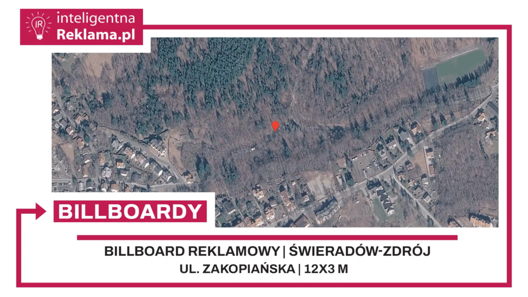 Lokalizacja reklamowa w Świeradów-Zdrój przy ul. ul. Zakopiańska - powierzchnia 36 m²