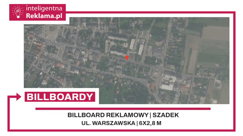 Lokalizacja reklamowa w Szadek przy ul. ul. Warszawska - powierzchnia 16,8 m²
