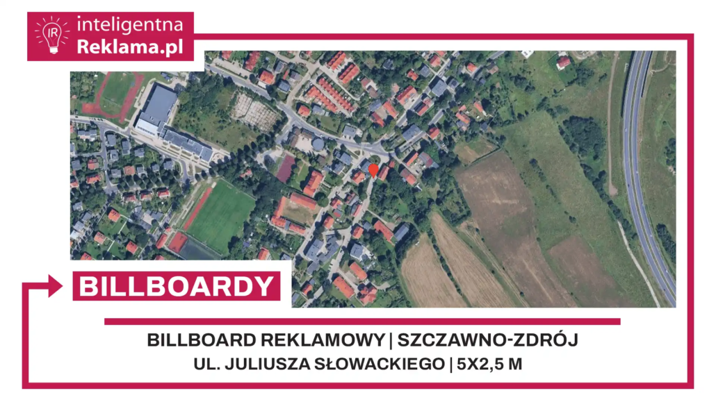 Lokalizacja reklamowa w Szczawno-Zdrój przy ul. Juliusza Słowackiego - powierzchnia 12,5 m²