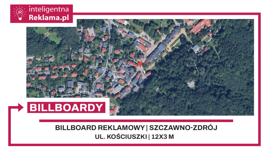 Lokalizacja reklamowa w Szczawno-Zdrój przy ul. Kościuszki - powierzchnia 36 m²