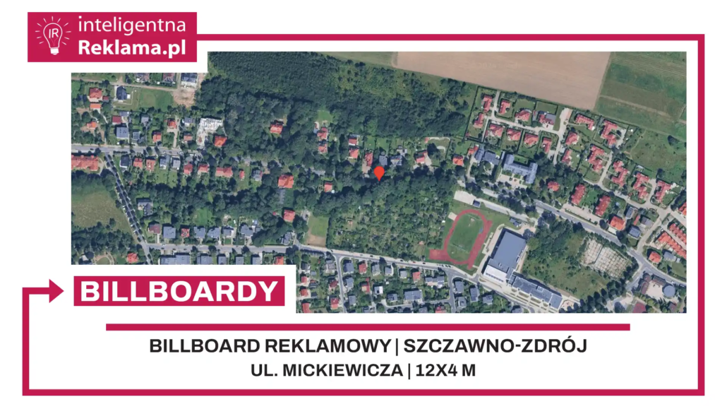 Lokalizacja reklamowa w Szczawno-Zdrój przy ul. Mickiewicza - powierzchnia 48 m²