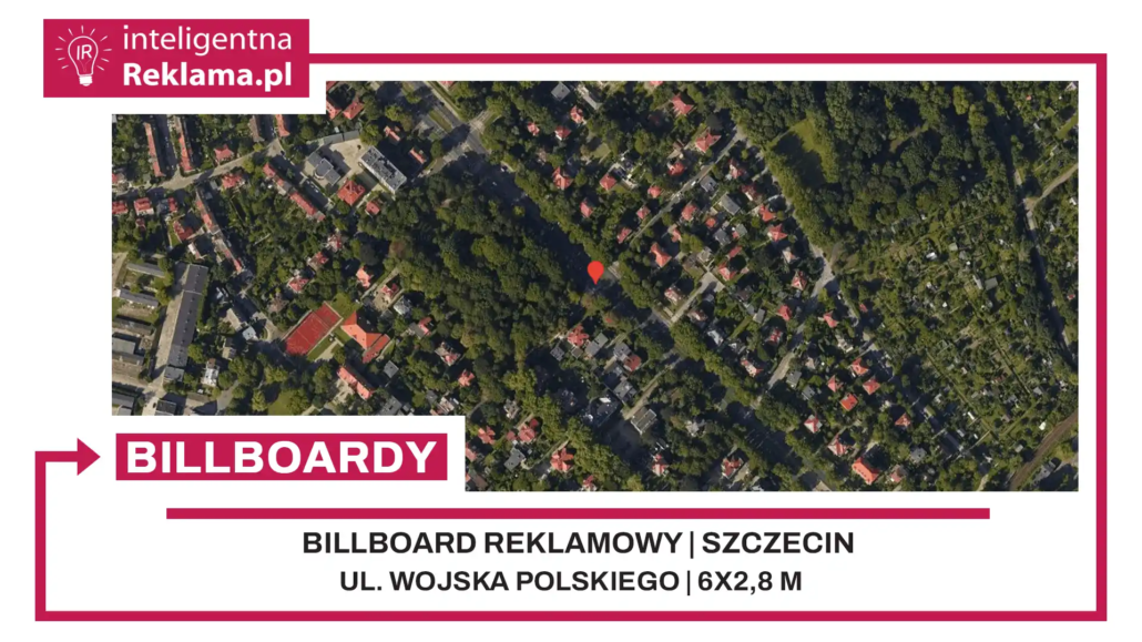Lokalizacja reklamowa w Szczecin przy ul. ul. Wojska Polskiego - powierzchnia 16,8 m²