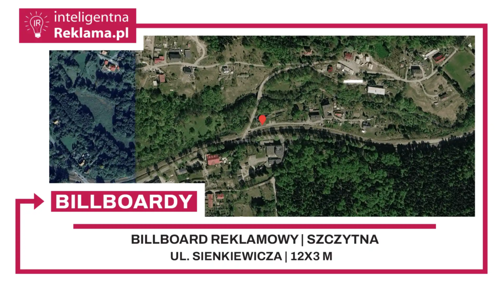 Lokalizacja reklamowa w Szczytna przy ul. Sienkiewicza - powierzchnia 36 m²