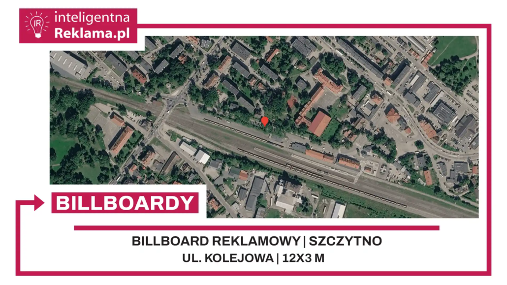 Lokalizacja reklamowa w Szczytno przy ul. Kolejowa - powierzchnia 36 m²