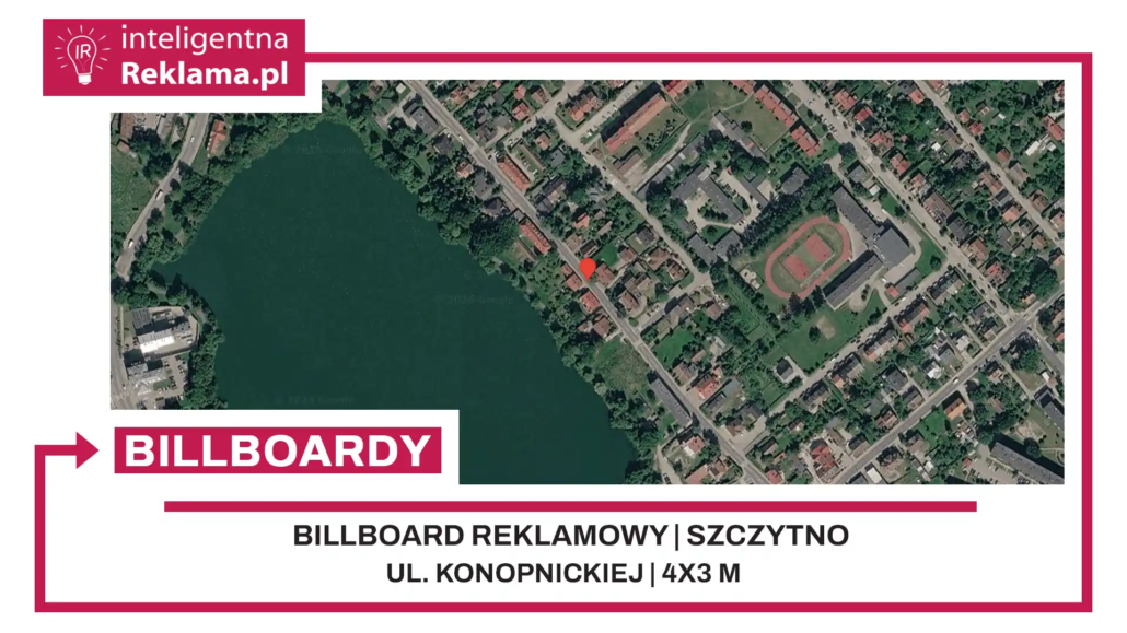Lokalizacja reklamowa w Szczytno przy ul. Konopnickiej - powierzchnia 12 m²