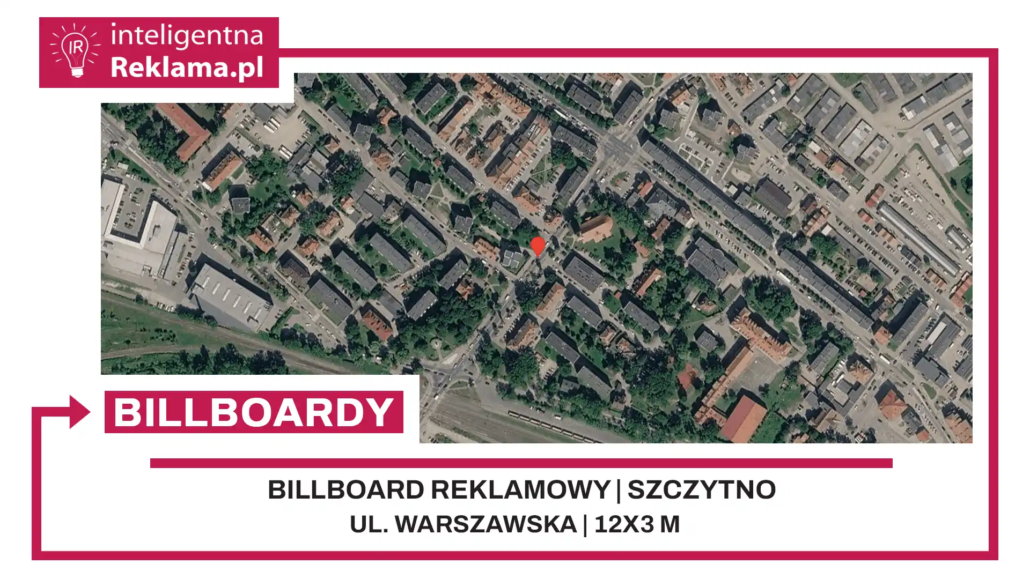 Lokalizacja reklamowa w Szczytno przy ul. ul. Warszawska - powierzchnia 36 m²