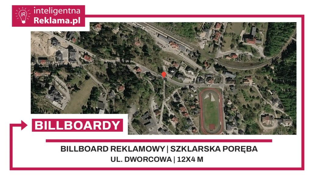 Lokalizacja reklamowa w Szklarska Poręba przy ul. Dworcowa - powierzchnia 48 m²