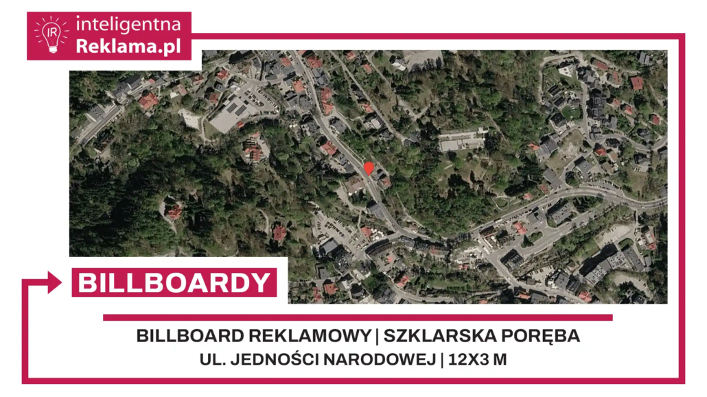 Lokalizacja reklamowa w Szklarska Poręba przy ul. ul. Jedności Narodowej - powierzchnia 36 m²