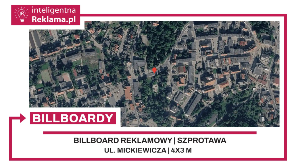 Lokalizacja reklamowa w Szprotawa przy ul. Mickiewicza - powierzchnia 12 m²