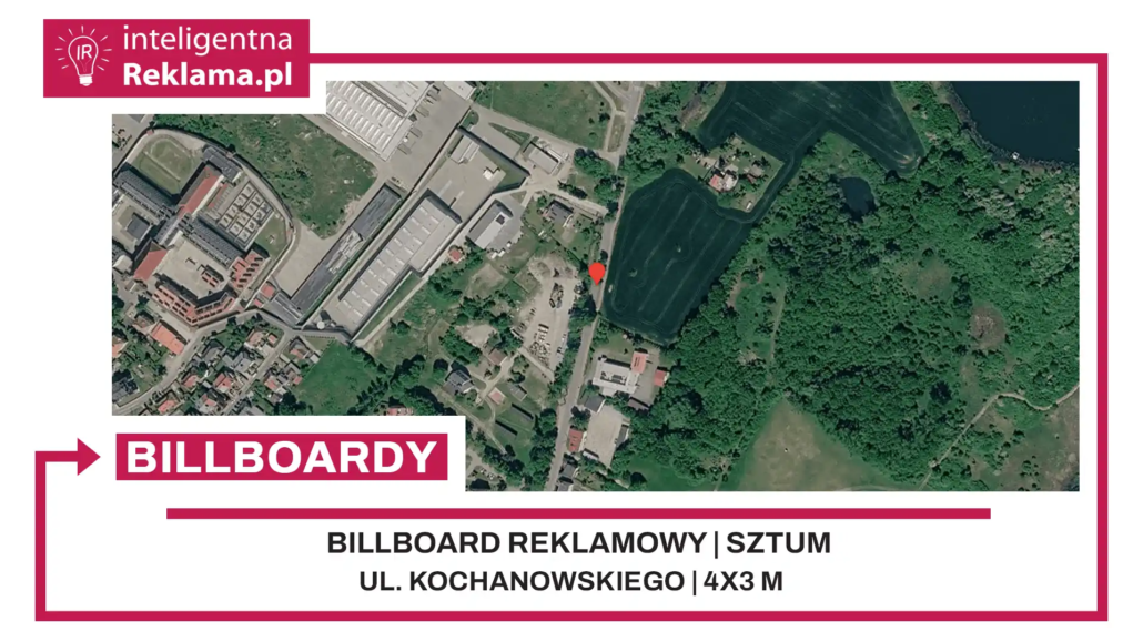 Lokalizacja reklamowa w Sztum przy ul. Kochanowskiego - powierzchnia 12 m²