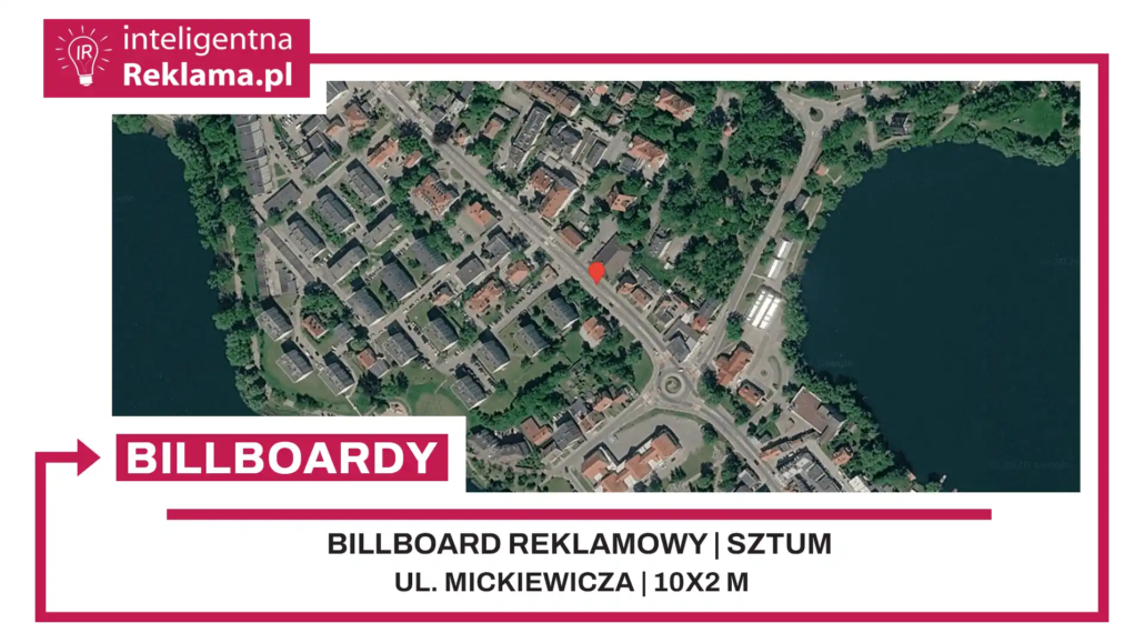 Lokalizacja reklamowa w Sztum przy ul. Mickiewicza - powierzchnia 20 m²