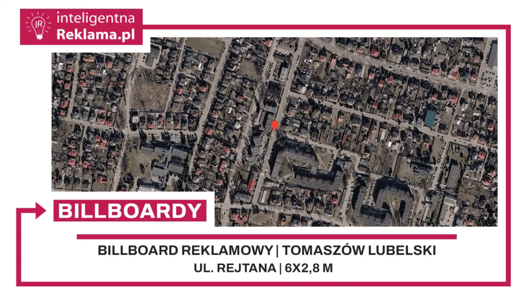 Lokalizacja reklamowa w Tomaszów Lubelski przy ul. Rejtana - powierzchnia 16,8 m²