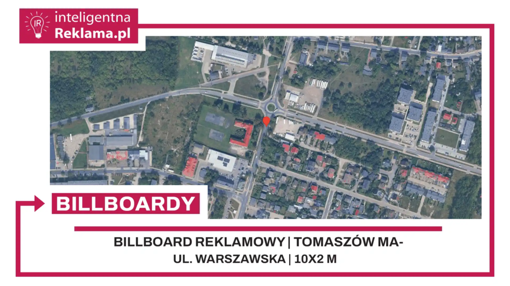 Lokalizacja reklamowa w Tomaszów Mazowiecki przy ul. ul. Warszawska - powierzchnia 20 m²