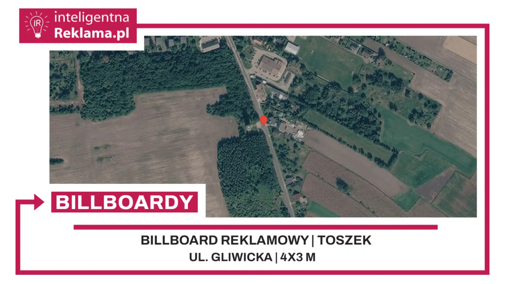 Lokalizacja reklamowa w Toszek przy ul. Gliwicka - powierzchnia 12 m²