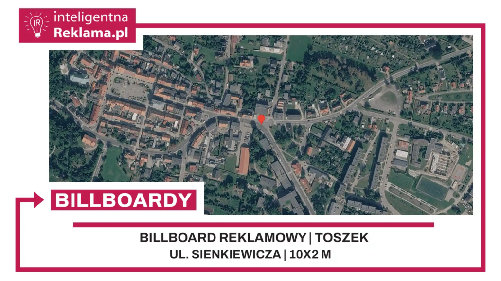 Lokalizacja reklamowa w Toszek przy ul. Sienkiewicza - powierzchnia 20 m²
