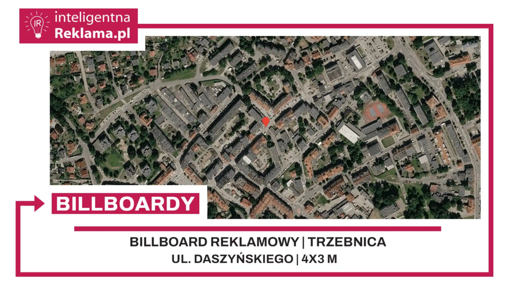 Lokalizacja reklamowa w Trzebnica przy ul. Daszyńskiego - powierzchnia 12 m²