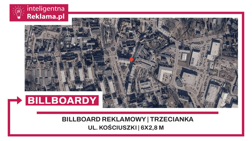 Lokalizacja reklamowa w Trzecianka przy ul. ul. Kościuszki - powierzchnia 16,8 m²