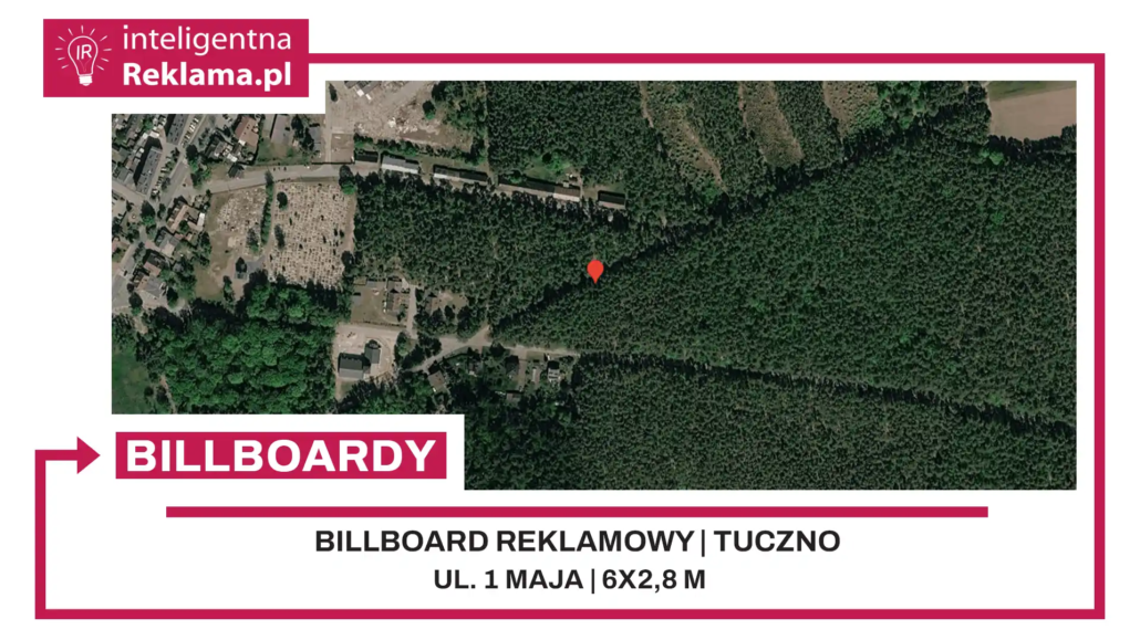 Lokalizacja reklamowa w Tuczno przy ul. 1 maja - powierzchnia 16,8 m²