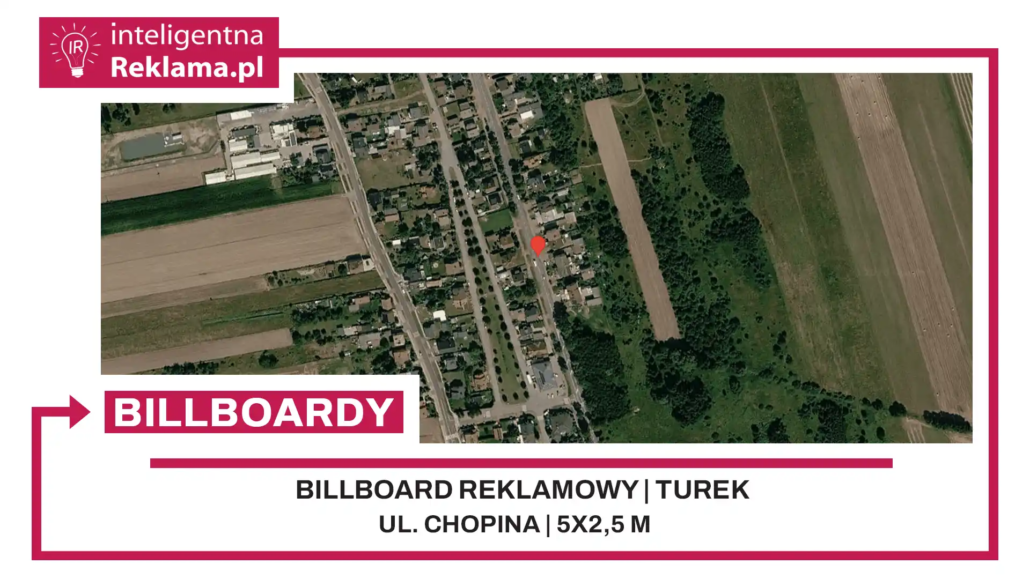 Lokalizacja reklamowa w Turek przy ul. Chopina - powierzchnia 12,5 m²