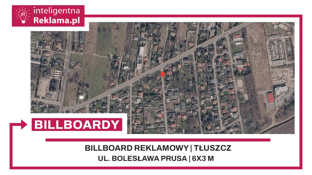 Lokalizacja reklamowa w Tłuszcz przy ul. Bolesława Prusa - powierzchnia 18 m²