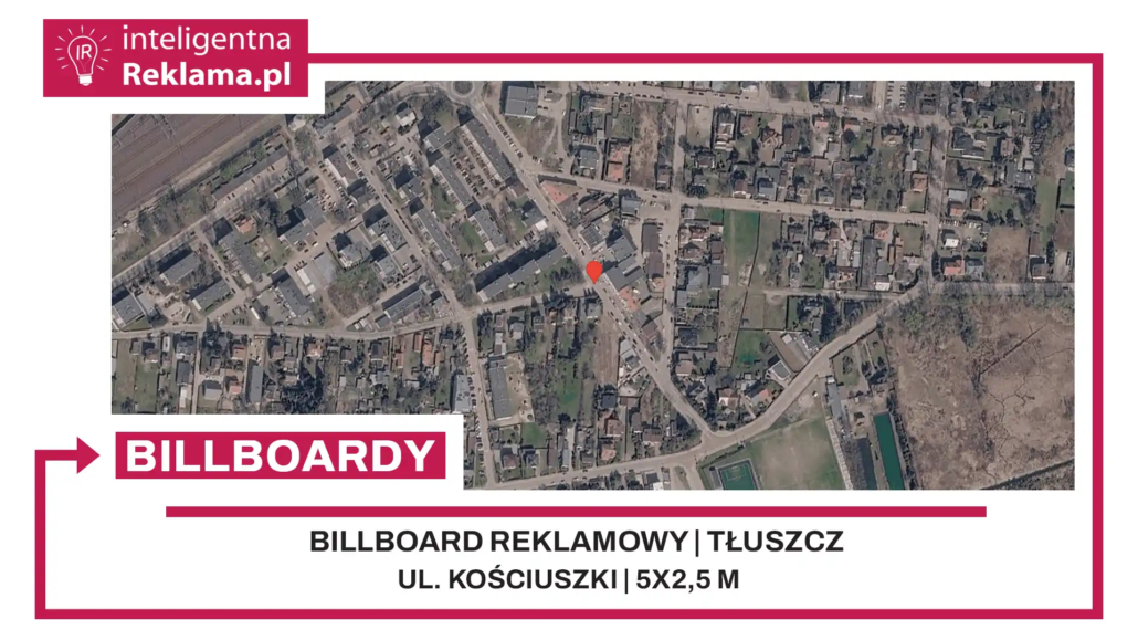 Lokalizacja reklamowa w Tłuszcz przy ul. Kościuszki - powierzchnia 12,5 m²