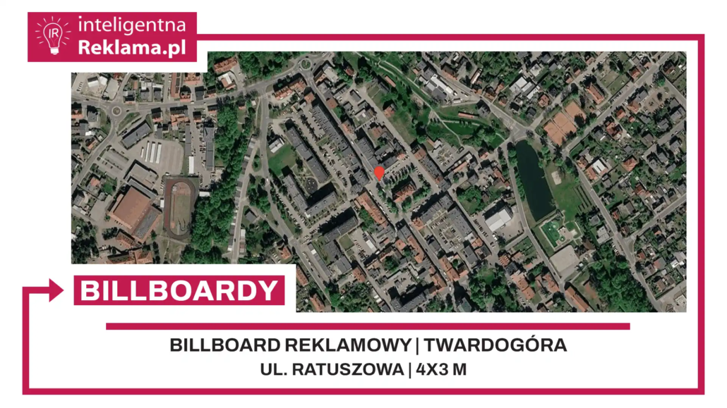 Lokalizacja reklamowa w Twardogóra przy ul. ul. Ratuszowa - powierzchnia 12 m²