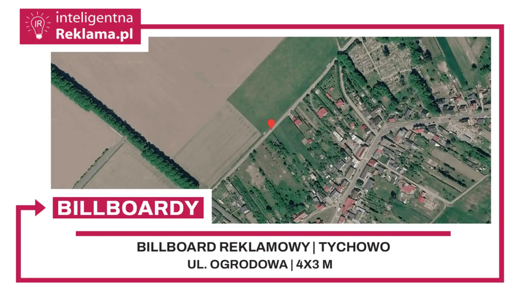 Lokalizacja reklamowa w Tychowo przy ul. Ogrodowa - powierzchnia 12 m²
