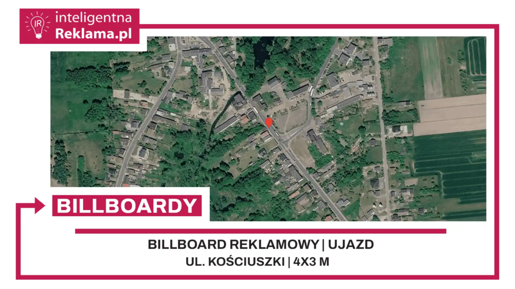 Lokalizacja reklamowa w Ujazd przy ul. Kościuszki - powierzchnia 12 m²
