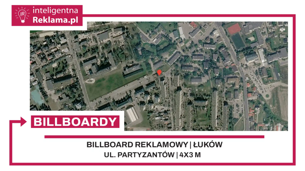 Lokalizacja reklamowa w Łuków przy ul. Partyzantów - powierzchnia 12 m²