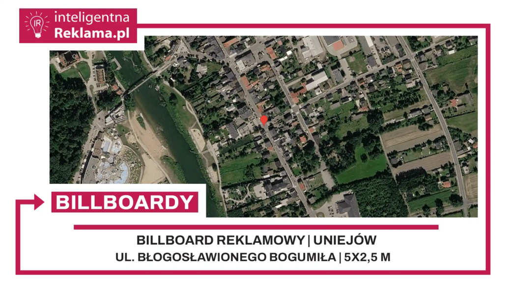 Lokalizacja reklamowa w Uniejów przy ul. Błogosławionego Bogumiła - powierzchnia 12,5 m²