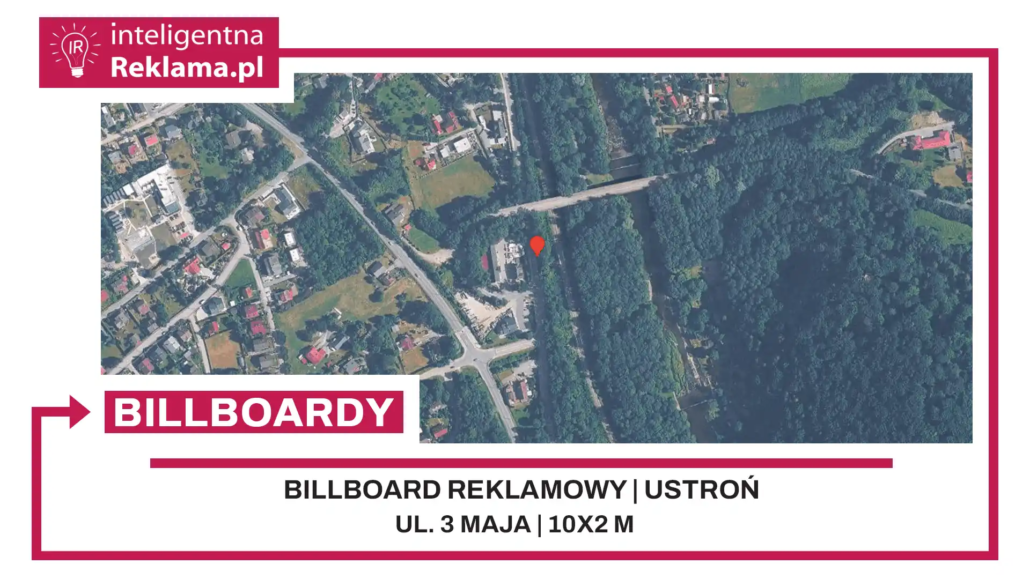 Lokalizacja reklamowa w Ustroń przy ul. 3 maja - powierzchnia 20 m²