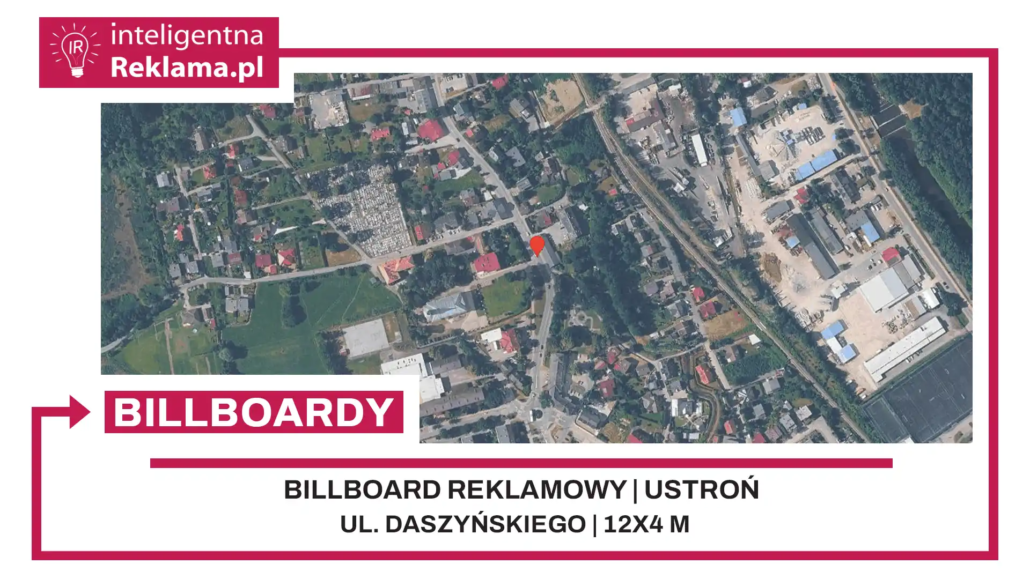 Lokalizacja reklamowa w Ustroń przy ul. Daszyńskiego - powierzchnia 48 m²