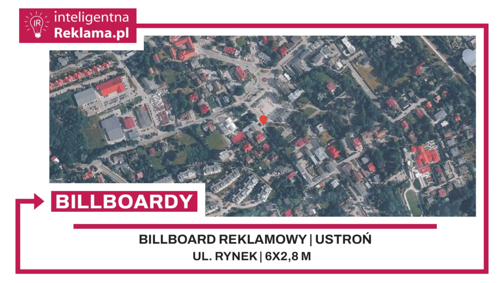Lokalizacja reklamowa w Ustroń przy ul. Rynek - powierzchnia 16,8 m²