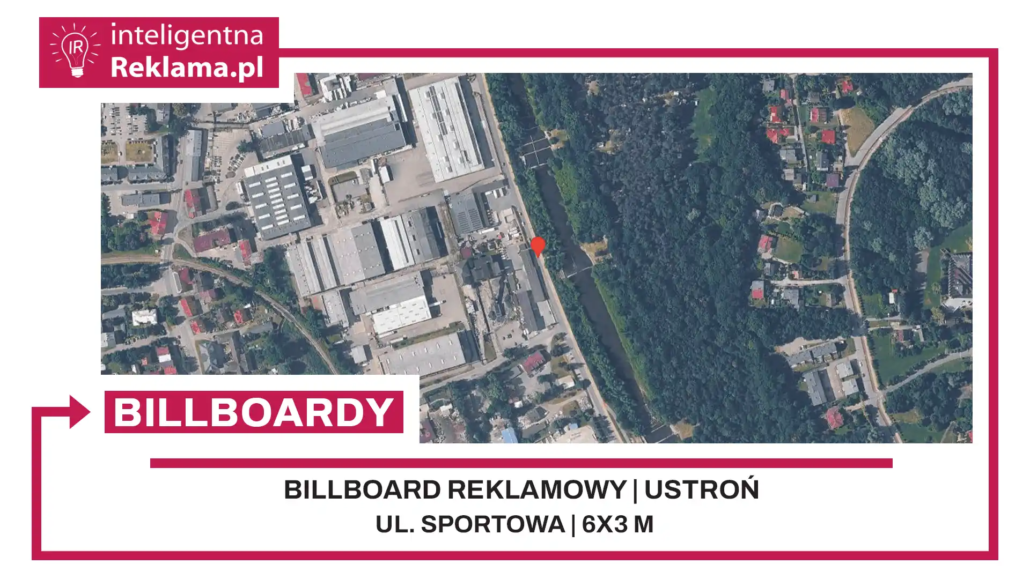 Lokalizacja reklamowa w Ustroń przy ul. Sportowa - powierzchnia 18 m²