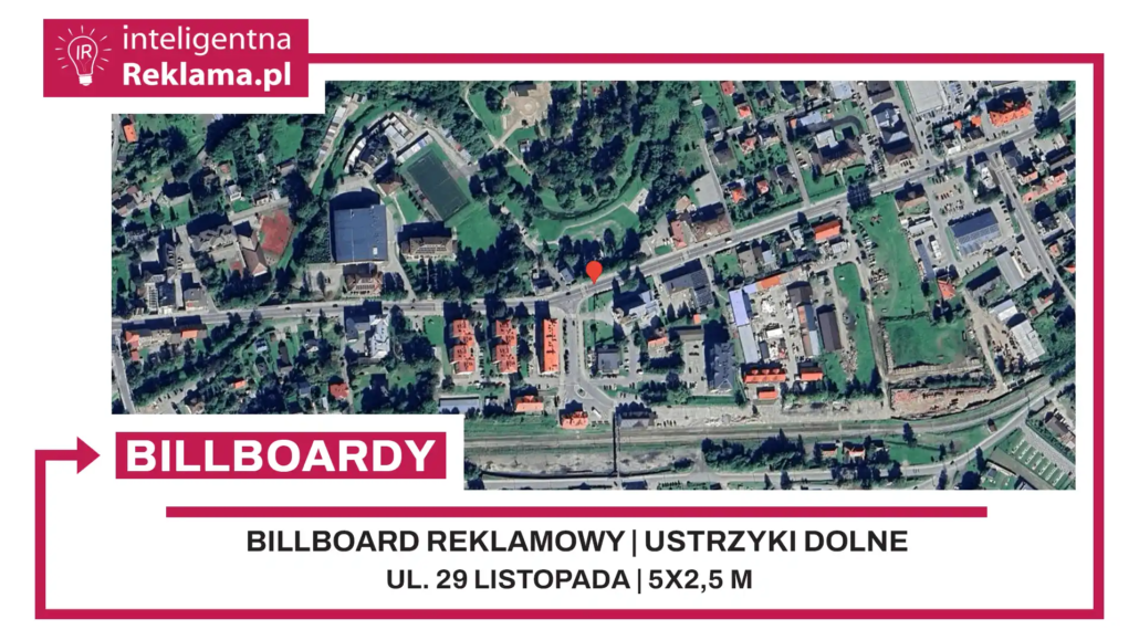 Lokalizacja reklamowa w Ustrzyki Dolne przy ul. ul. 29 Listopada - powierzchnia 12,5 m²