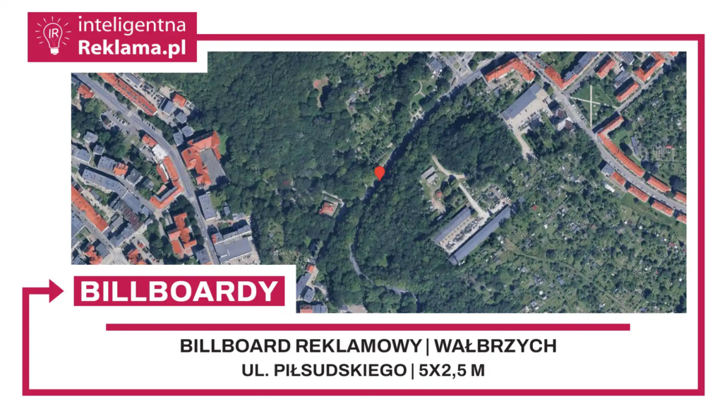 Lokalizacja reklamowa w Wałbrzych przy ul. Piłsudskiego - powierzchnia 12,5 m²
