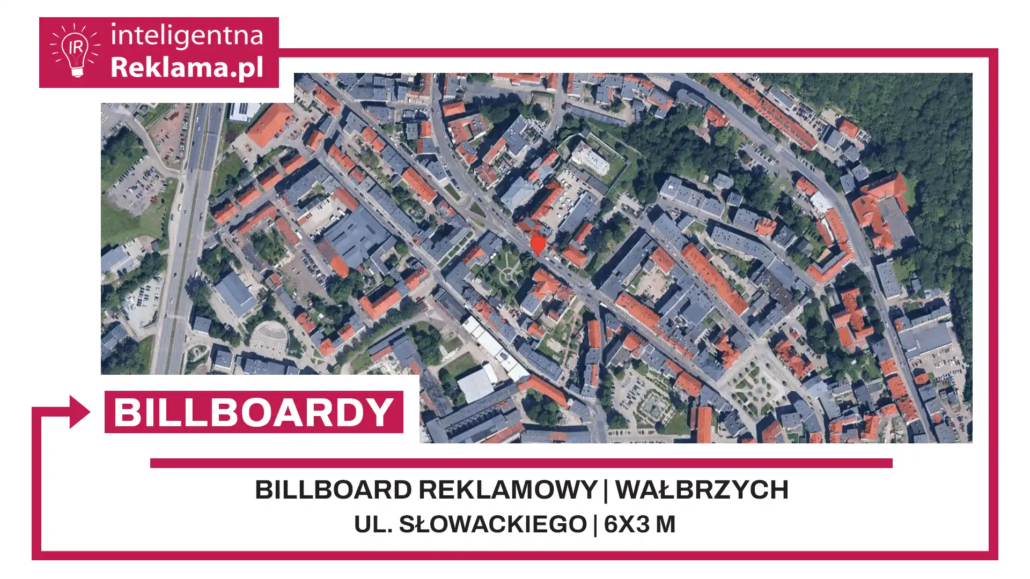 Lokalizacja reklamowa w Wałbrzych przy ul. Słowackiego - powierzchnia 18 m²