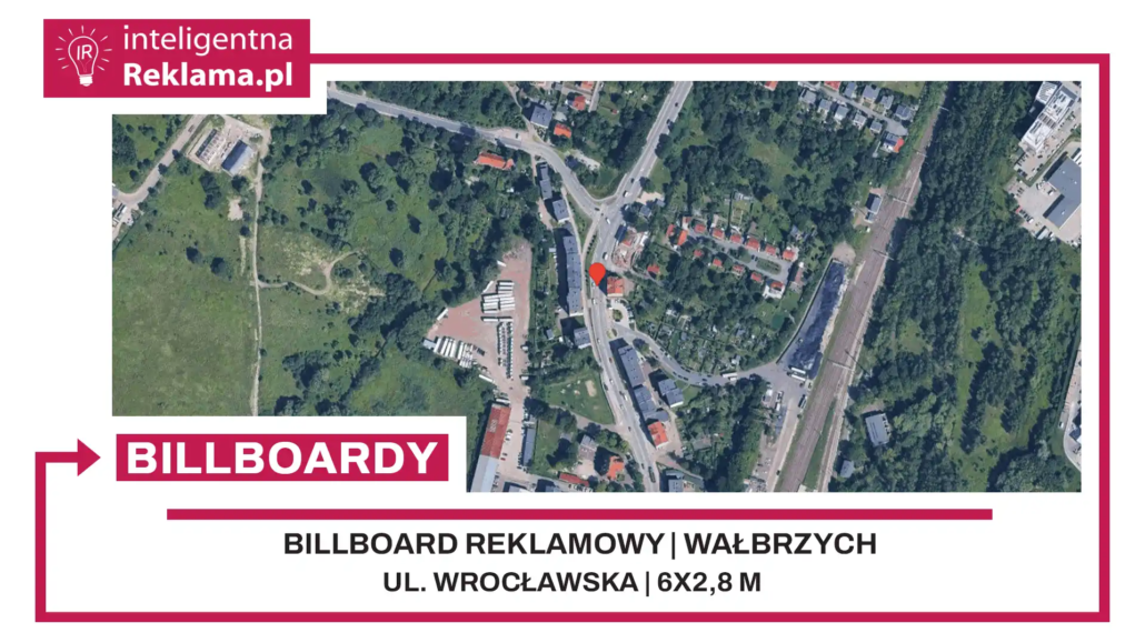 Lokalizacja reklamowa w Wałbrzych przy ul. ul. Wrocławska - powierzchnia 16,8 m²