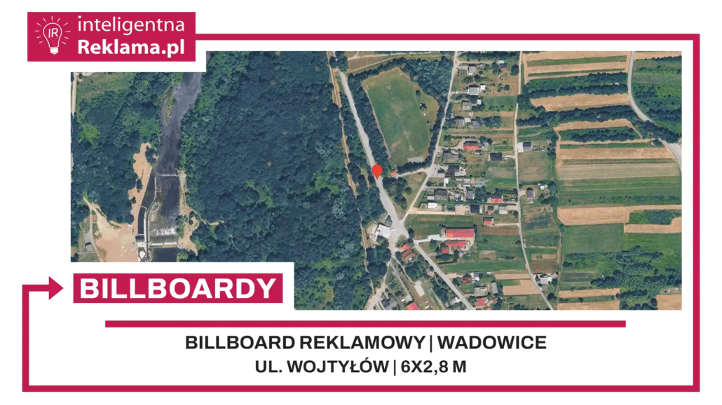 Lokalizacja reklamowa w Wadowice przy ul. Wojtyłów - powierzchnia 16,8 m²