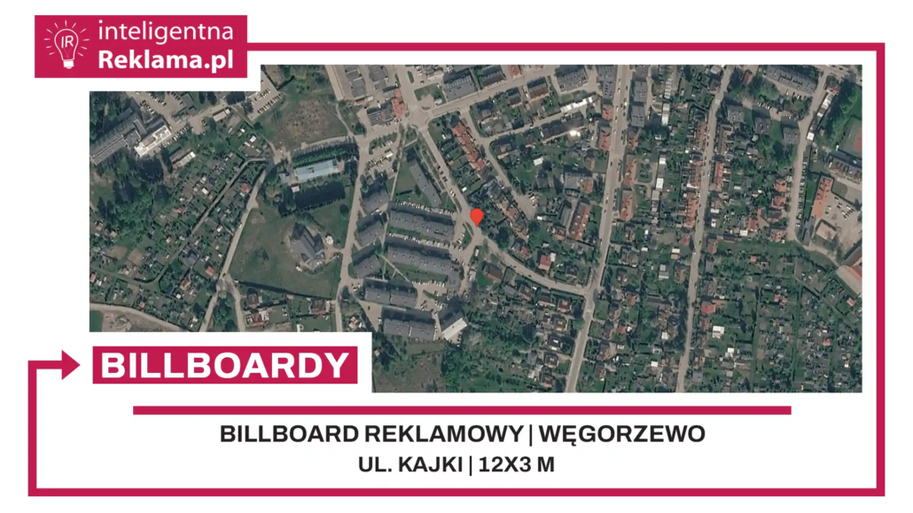 Lokalizacja reklamowa w Węgorzewo przy ul. Kajki - powierzchnia 36 m²