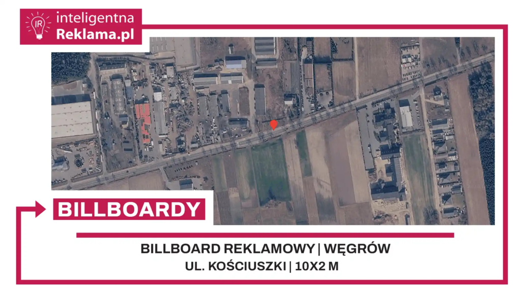 Lokalizacja reklamowa w Węgrów przy ul. Kościuszki - powierzchnia 20 m²