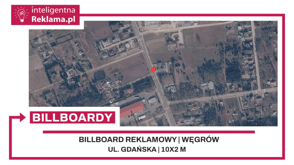 Lokalizacja reklamowa w Węgrów przy ul. ul. Gdańska - powierzchnia 20 m²